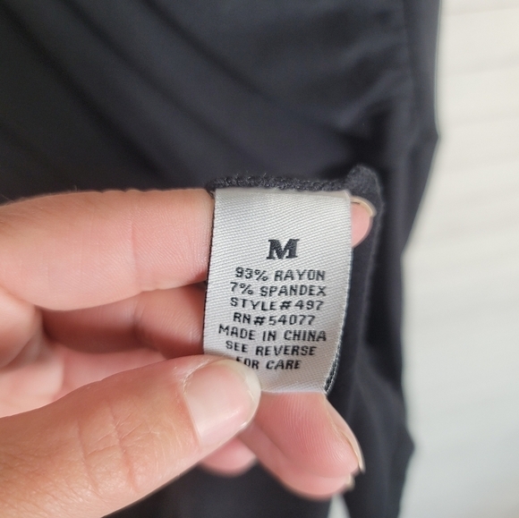 CAbi After Five Faux Wrap Dress in Black, sz Medium - Picture 6 of 13